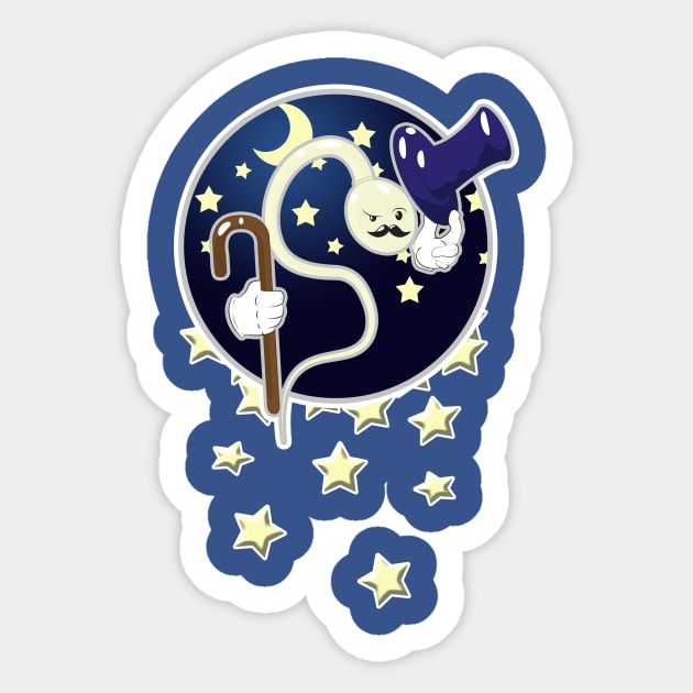 Night visitor Sticker by Here Comes Art